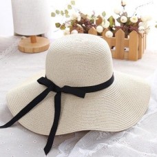 Summer Straw Mujer&apos;s Wide Brim Hats Big Beach Summer Sun Block UV Protection Cap  eb-81785324